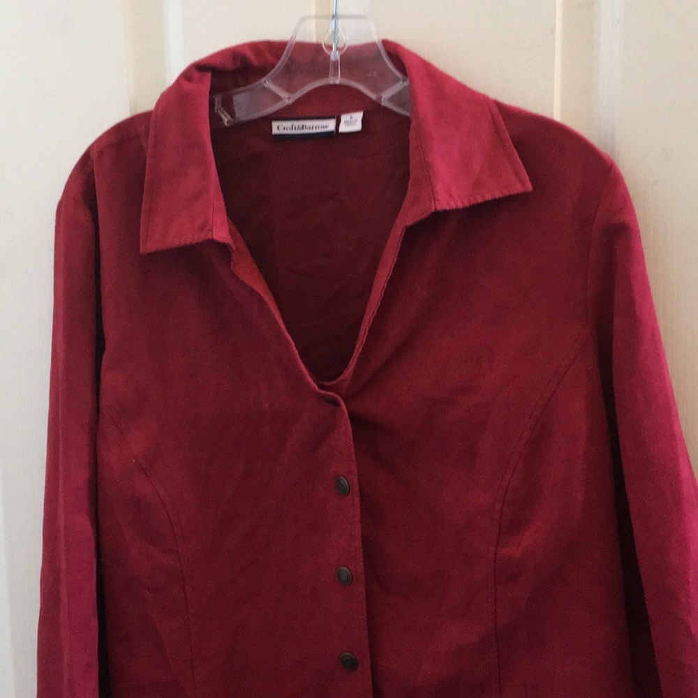 FINAL MARKDOWN LADIES Croft and barrow ultra suede blouse large